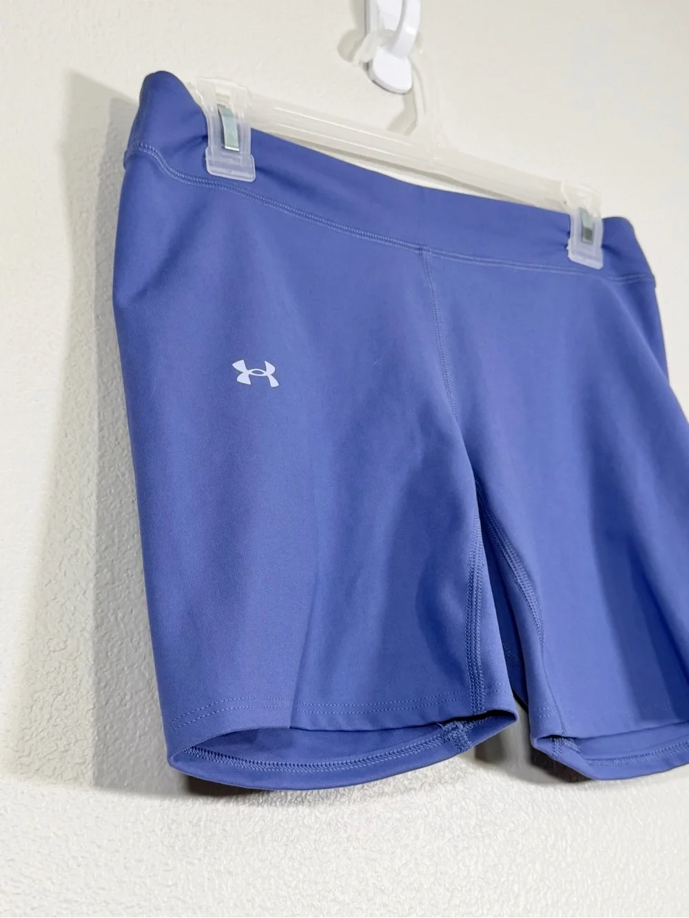 NEW Under Armour Motion Bike Short Athletic Compression Purple Blue Girl Youth L